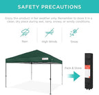 10x10 Pop Up Canopy Tent, EZ Setup, Dark Green in Dark Green, alternate view 6
