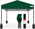10x10 Pop Up Canopy Tent, EZ Setup, Forest Green