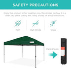 10x10 Pop Up Canopy Tent, EZ Setup, Forest Green, alternate view 6