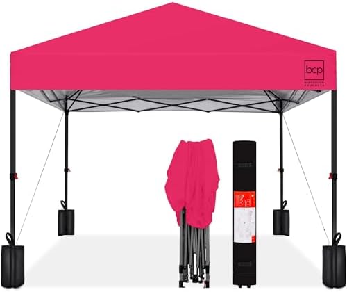 10x10 Pop Up Canopy Tent, EZ Setup, Hot Pink