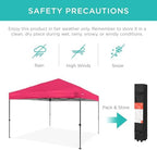 10x10 Pop Up Canopy Tent, EZ Setup, Hot Pink, alternate view 6