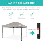 10x10 Pop Up Canopy Tent, EZ Setup, Light Gray in Light Gray, alternate view 6