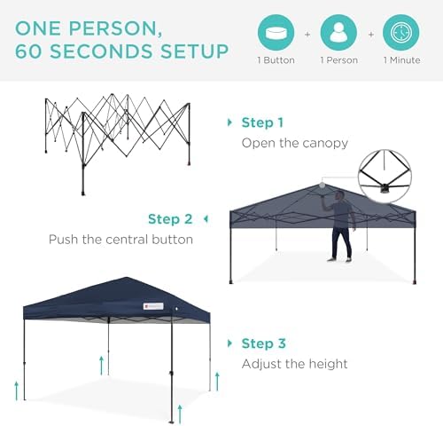 10x10 Pop Up Canopy Tent, EZ Setup, Navy Blue in Navy Blue, alternate view 3
