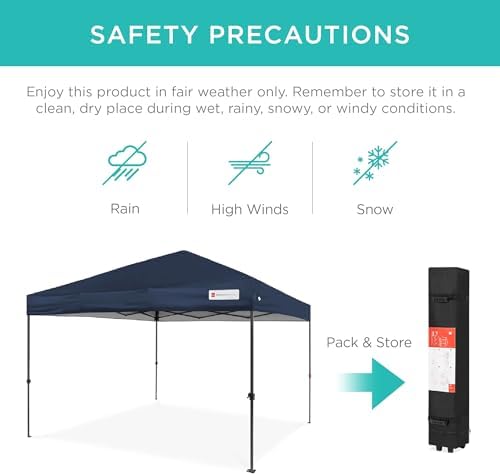 10x10 Pop Up Canopy Tent, EZ Setup, Navy Blue in Navy Blue, alternate view 6