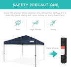 10x10 Pop Up Canopy Tent, EZ Setup, Navy Blue in Navy Blue, alternate view 6