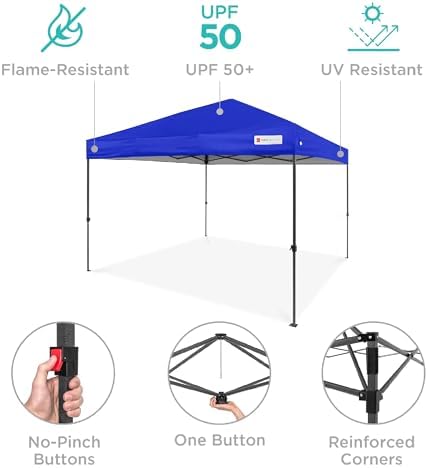 10x10 Pop Up Canopy Tent, EZ Setup, Resort Blue, alternate view 5