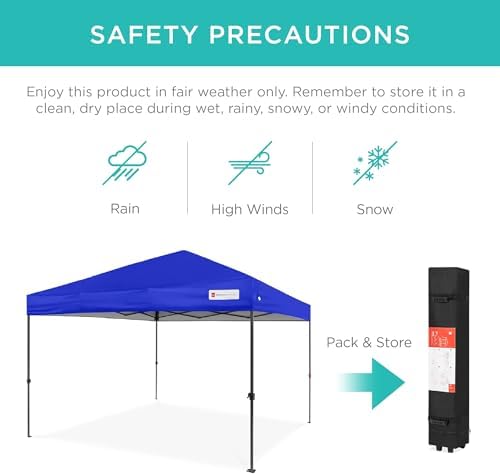 10x10 Pop Up Canopy Tent, EZ Setup, Resort Blue, alternate view 6