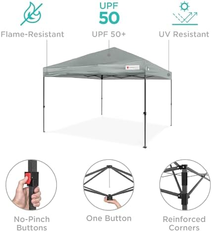 10x10 Pop Up Canopy Tent, EZ Setup, Silver in Silver, alternate view 5