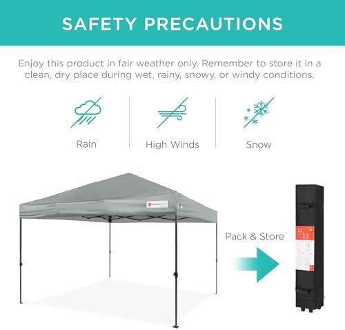 10x10 Pop Up Canopy Tent, EZ Setup, Silver in Silver, alternate view 6
