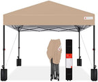 10x10 Pop Up Canopy Tent, EZ Setup, Tan