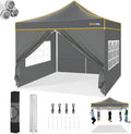 10x10 Pop Up Canopy Tent, Heavy Duty with Durable Frame, 4 Sidewalls
