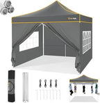 10x10 Pop Up Canopy Tent, Heavy Duty with Durable Frame, 4 Sidewalls
