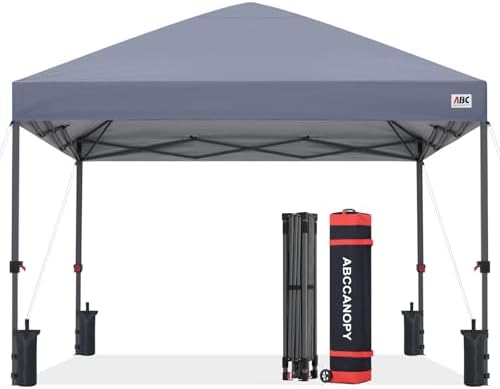 10x10 Pop up Canopy Tent Instant Portable Shelter, Grey in Grey