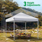 10x10 Pop Up Canopy Tent One-Push Center Lock, Portable Shelter, alternate view 3