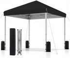 10x10 Pop Up Canopy Tent, One Push One Person Setup, Light Black in Light Black