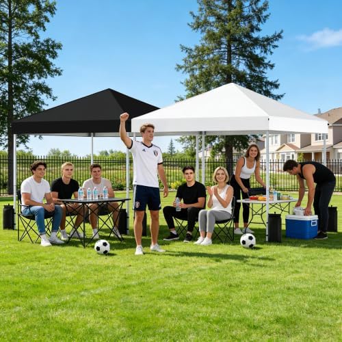 10x10 Pop Up Canopy Tent, One Push One Person Setup, Light Black in Light Black, alternate view 2