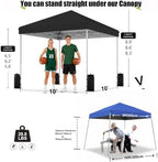10x10 Pop Up Canopy Tent, One Push One Person Setup, Light Black in Light Black, alternate view 3