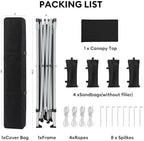 10x10 Pop Up Canopy Tent, One Push One Person Setup, Light Black in Light Black, alternate view 4