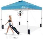 10x10 Pop Up Canopy Tent, Serene Blue,10 * 10