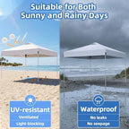 10x10 Pop Up Canopy Tent, Waterproof, UPF 50+, Portable Shade (White, 1 Sidewalls-White 10x10) in White, alternate view 4