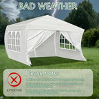 10x10 Pop Up Canopy Tent, Waterproof, UPF 50+, Portable Shade (White, 4 Sidewalls-White 10x10) in White, alternate view 3
