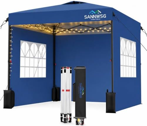 10X10 Pop Up Canopy Tent with 3 Sidewalls