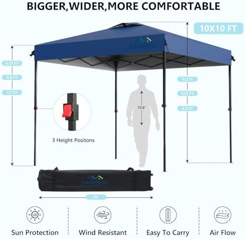 10X10 Pop Up Canopy Tent with 3 Sidewalls, alternate view 3
