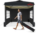 10x10 Pop Up Canopy Tent with 3 Sidewalls, Black in Black