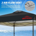 10x10 Pop Up Canopy Tent with 3 Sidewalls, Black in Black, alternate view 4