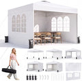 10x10 Pop Up Canopy Tent with 3 Sidewalls & Double Roof Vents