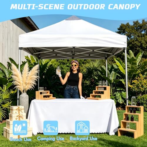 10x10 Pop Up Canopy Tent with 3 Sidewalls & Double Roof Vents, alternate view 6