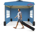 10x10 Pop Up Canopy Tent with 3 Sidewalls, Light Blue in Light Blue