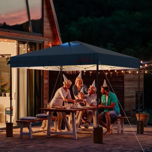10x10 Pop Up Canopy Tent with 3 Sidewalls, Light Blue in Light Blue, alternate view 2