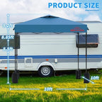 10x10 Pop Up Canopy Tent with 3 Sidewalls, Light Blue in Light Blue, alternate view 3