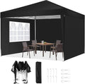 10x10 Pop Up Canopy Tent with 3 Sidewalls Party Tents for Parties Weddings Backyard Waterproof Outdoor