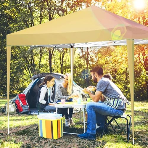 10x10 Pop Up Canopy Tent with 3 Sidewalls Party Tents for Parties Weddings Backyard Waterproof Outdoor, alternate view 2