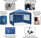 10x10 Pop Up Canopy Tent with 4 Removable Sidewalls, UPF 50+ Waterproof 10x10 Outdoor Portable Canopy for, alternate view 4