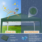 10x10 Pop Up Canopy Tent with 4 Sandbags, Easy Set Up Gazebo, Instant Outdoor Sun Shade &Waterproof Canopy with, alternate