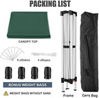 10x10 Pop Up Canopy Tent with 4 Sandbags, Easy Set Up Gazebo, Instant Outdoor Sun Shade &Waterproof Canopy with, alternate