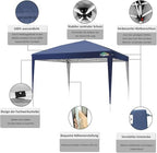 10x10 Pop Up Canopy Tent with 4 Sandbags, Easy Set Up Gazebo, Instant Outdoor Sun Shade &Waterproof Canopy with, alternate