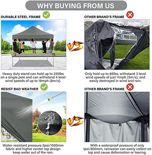 10x10 Pop up Canopy Tent with 4 Sidewalls, alternate view 3