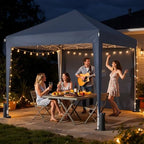10x10 Pop Up Canopy Tent with 4 Sidewalls, Dark Grey in Dark Grey, alternate view 2