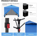10x10 Pop Up Canopy Tent with 4 Sidewalls, Easy Set up, Outdoor Silver Coated Beach Gazebos, Carpas with 4, alternate view 5