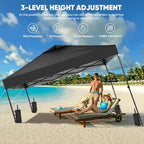 10x10 Pop Up Canopy Tent with 4 Sidewalls, Easy Set up, Outdoor Silver Coated Beach Gazebos, Carpas with 4, alternate view 6