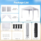 10x10 Pop Up Canopy Tent with 4 Sidewalls, White in White, alternate view 5