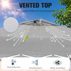 10x10 Pop Up Canopy Tent with One Push Setup, 3 Adjustable Heights, Gray in Gray, alternate view 4