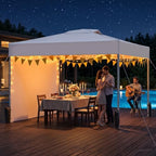 10x10 Pop Up Canopy Tent with One Push Setup, 3 Adjustable Heights, White in White, alternate view 7