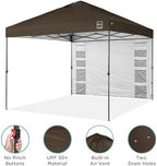 10x10 Pop Up Canopy Tent with Sidewall, Brown in Brown, alternate view 6