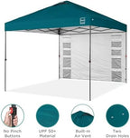 10x10 Pop Up Canopy Tent with Sidewall, Cerulean, alternate view 6