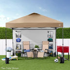 10x10 Pop Up Canopy Tent with Sidewall, Hot Pink, alternate view 2